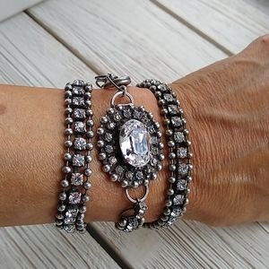 TwoinOne NECKLACE/BRACELET Clear Swarovski Crystal